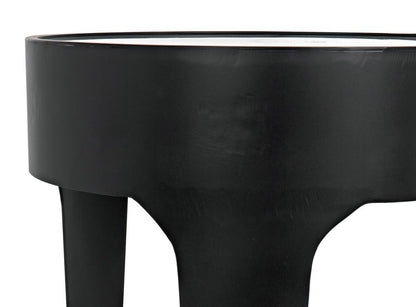 Noir Cylinder Side Table, Matte Black, 24"H (GTAB693MTB YUU6013MTR)
