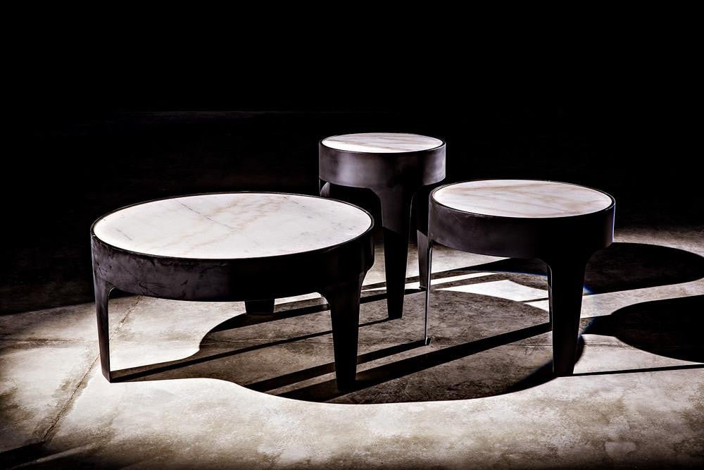 Noir Cylinder Side Table, Matte Black, 24"H (GTAB693MTB YUU6013MTR)