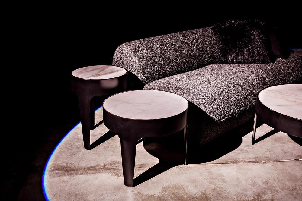 Noir Cylinder Side Table, Matte Black, 24"H (GTAB693MTB YUU6013MTR)