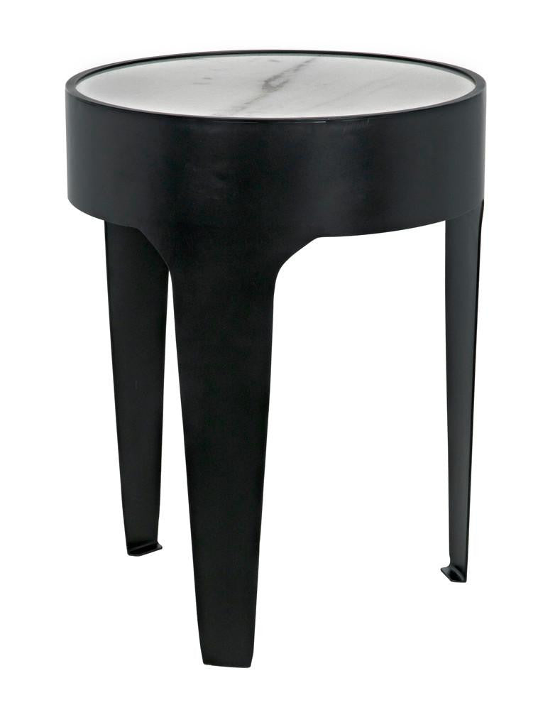 Noir Cylinder Side Table, Matte Black, 24"H (GTAB693MTB YUU6013MTR)