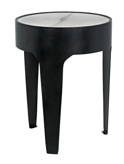 Noir Cylinder Side Table, Matte Black, 24"H (GTAB693MTB YUU6013MTR)