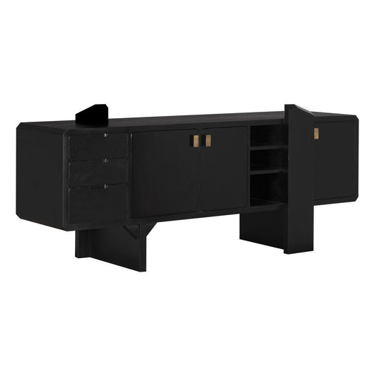 Noir Dallas Sideboard Hand Rubbed Black