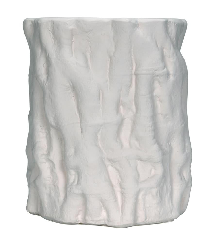 Noir Damono Side Table, White Fiber Cement, 18.5"H (AR-304WFC YUU6013MTW)