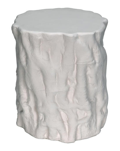 Noir Damono Side Table, White Fiber Cement, 18.5"H (AR-304WFC YUU6013MTW)