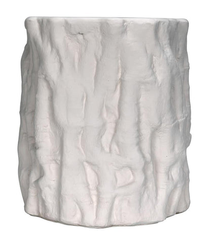 Noir Damono Side Table, White Fiber Cement, 18.5"H (AR-304WFC YUU6013MTW)