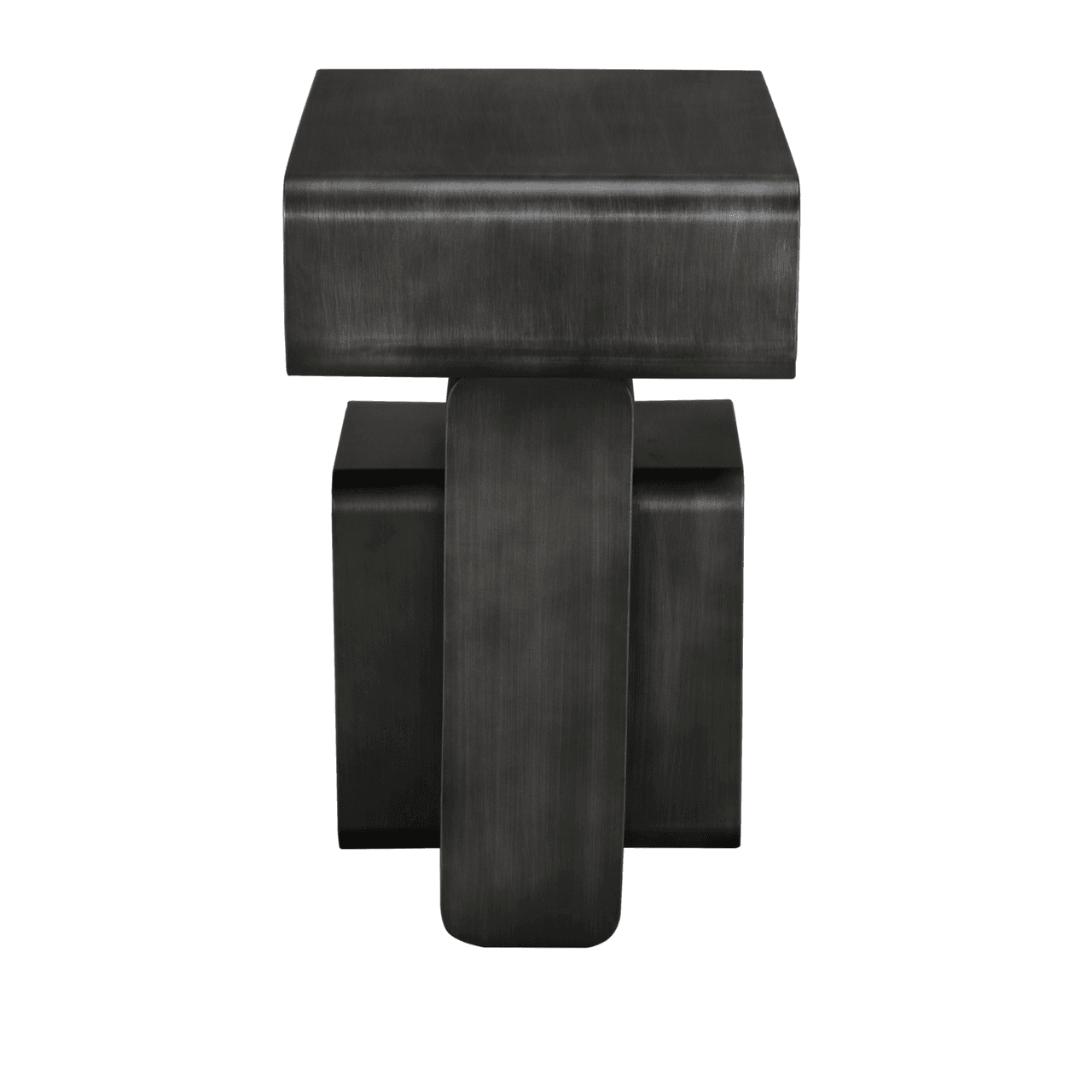 Noir Danville Side Table, Gun Metal