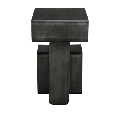 Noir Danville Side Table, Gun Metal