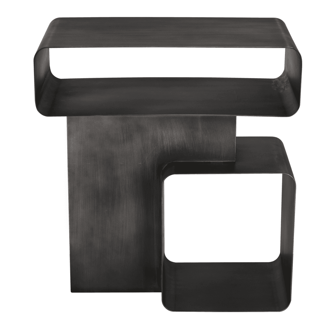 Noir Danville Side Table, Gun Metal