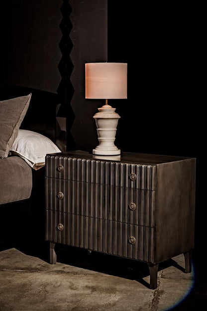 Noir Daryl Dresser, 3-Drawer, Pale, 38"W GDRE164P, Noir GDRE164P YUU6013LUY