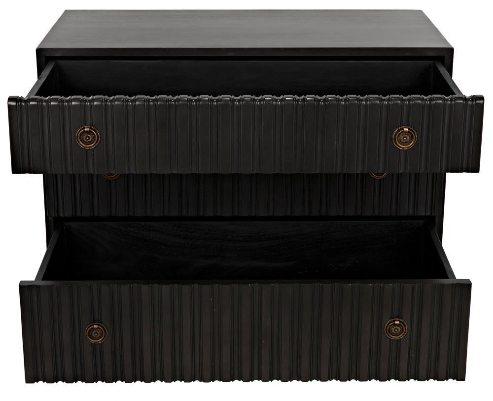 Noir Daryl Dresser, 3-Drawer, Pale, 38"W GDRE164P, Noir GDRE164P YUU6013LUY