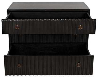 Noir Daryl Dresser, 3-Drawer, Pale, 38"W GDRE164P, Noir GDRE164P YUU6013LUY
