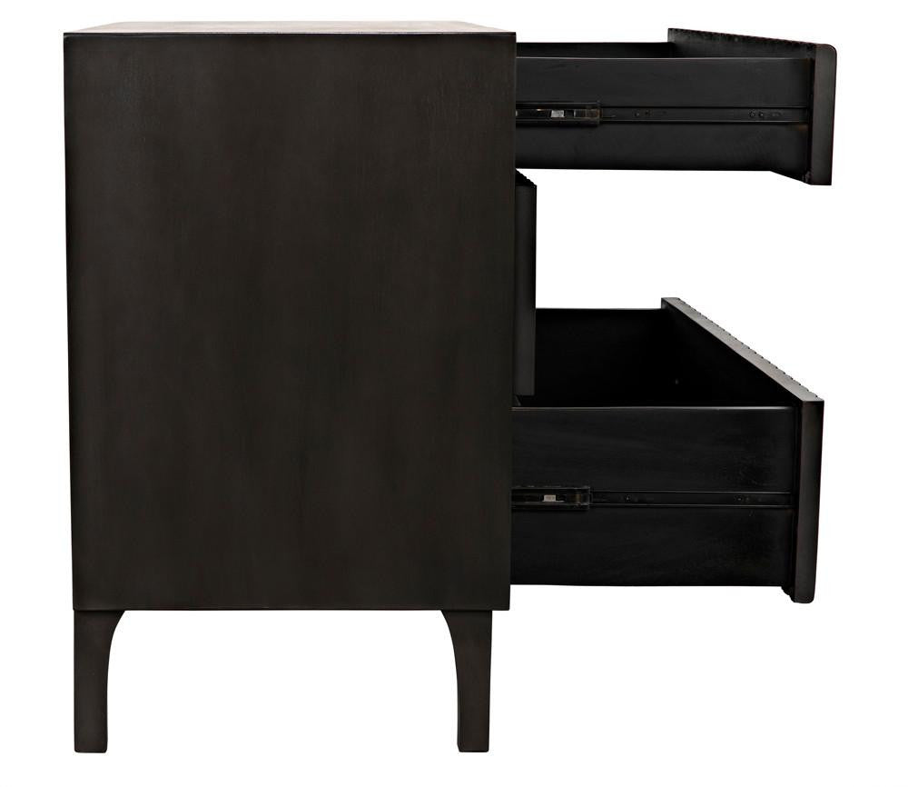 Noir Daryl Dresser, 3-Drawer, Pale, 38"W GDRE164P, Noir GDRE164P YUU6013LUY