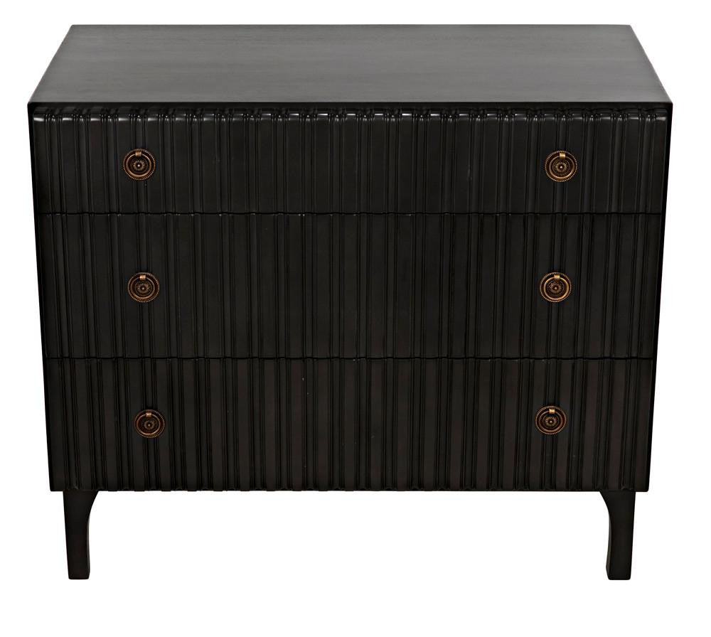 Noir Daryl Dresser, 3-Drawer, Pale, 38"W GDRE164P, Noir GDRE164P YUU6013LUY