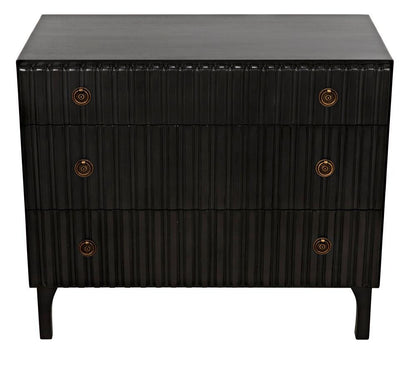 Noir Daryl Dresser, 3-Drawer, Pale, 38"W GDRE164P, Noir GDRE164P YUU6013LUY