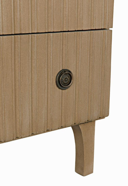 Noir Daryl Dresser, 3-Drawer, Weathered, 38"W GDRE164WEA, Noir GDRE164WEA YUU6013LUZ