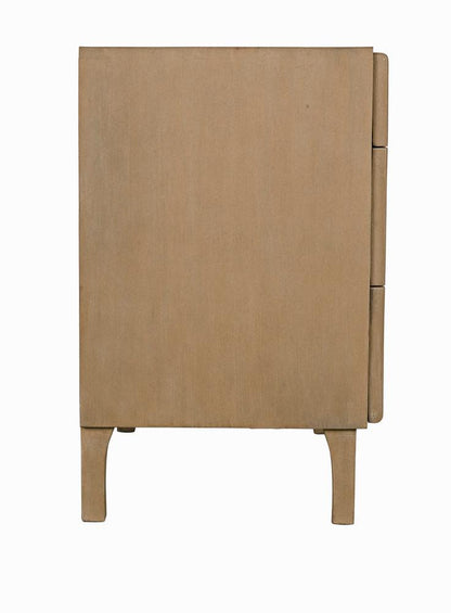 Noir Daryl Dresser, 3-Drawer, Weathered, 38"W GDRE164WEA, Noir GDRE164WEA YUU6013LUZ