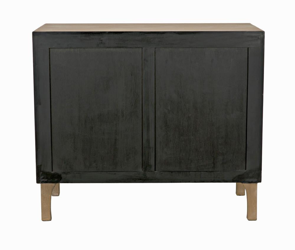 Noir Daryl Dresser, 3-Drawer, Weathered, 38"W GDRE164WEA, Noir GDRE164WEA YUU6013LUZ