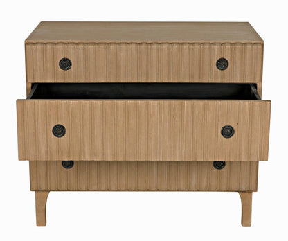 Noir Daryl Dresser, 3-Drawer, Weathered, 38"W GDRE164WEA, Noir GDRE164WEA YUU6013LUZ