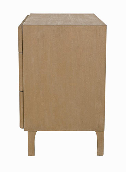 Noir Daryl Dresser, 3-Drawer, Weathered, 38"W GDRE164WEA, Noir GDRE164WEA YUU6013LUZ