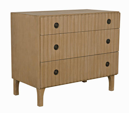 Noir Daryl Dresser, 3-Drawer, Weathered, 38"W GDRE164WEA, Noir GDRE164WEA YUU6013LUZ