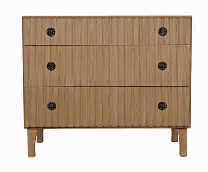 Noir Daryl Dresser, 3-Drawer, Weathered, 38"W GDRE164WEA, Noir GDRE164WEA YUU6013LUZ