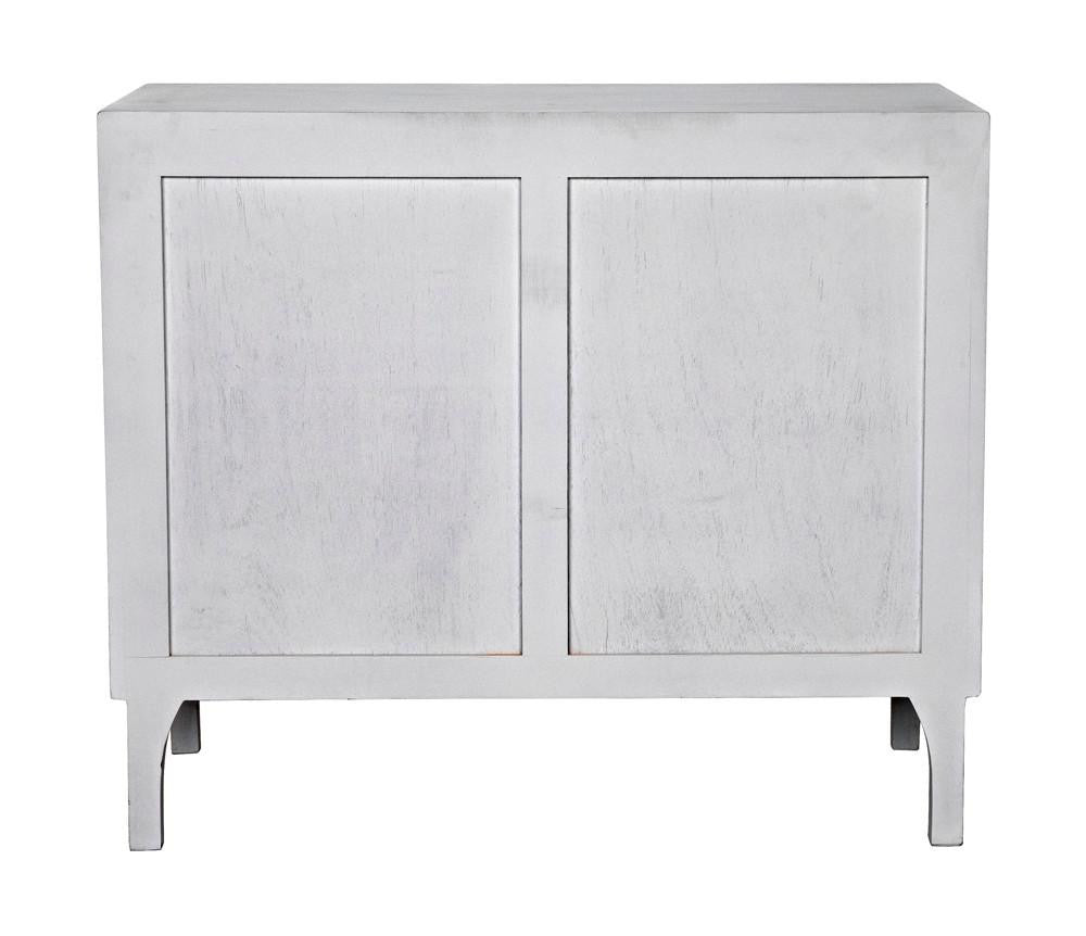 Noir Daryl Dresser, 3-Drawer, White Wash, 38"W GDRE164WH, Noir GDRE164WH YUU6013LV0