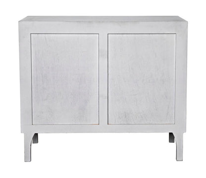 Noir Daryl Dresser, 3-Drawer, White Wash, 38"W GDRE164WH, Noir GDRE164WH YUU6013LV0