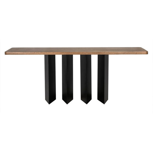 Noir Delta Console With Metal Base