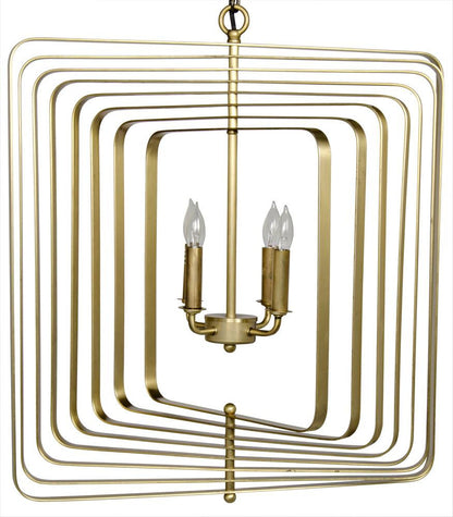 Noir Dimaclema Chandelier Antique Brass