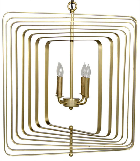 Noir Dimaclema Chandelier Antique Brass
