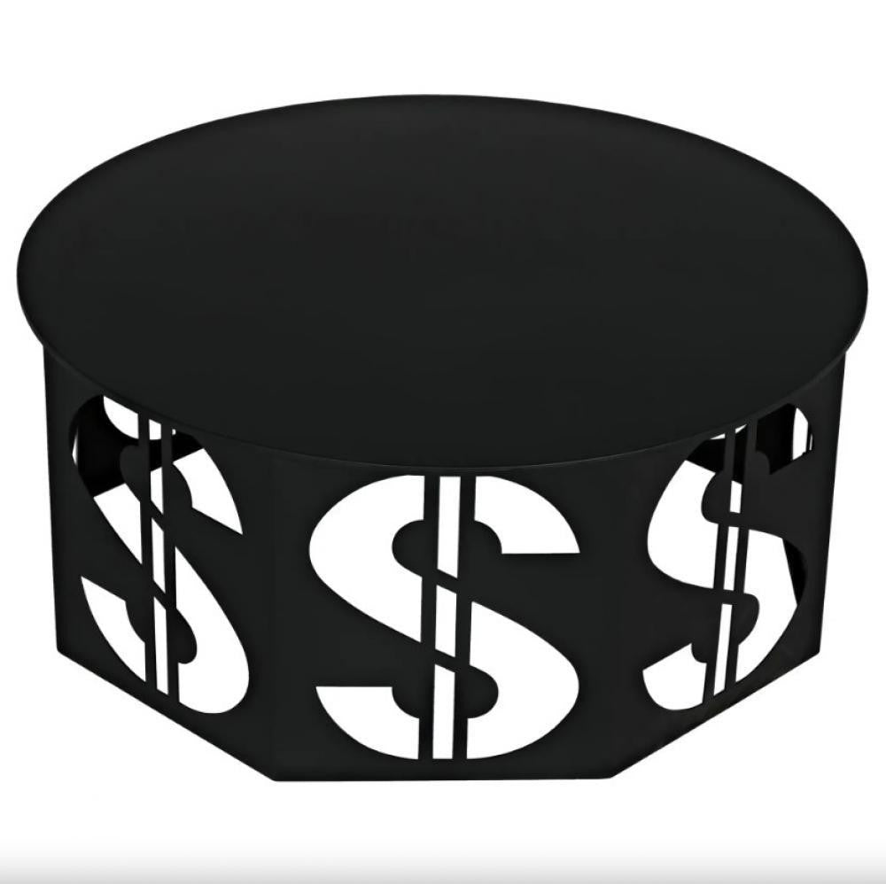 Noir Dollar Coffee Table Matte Black
