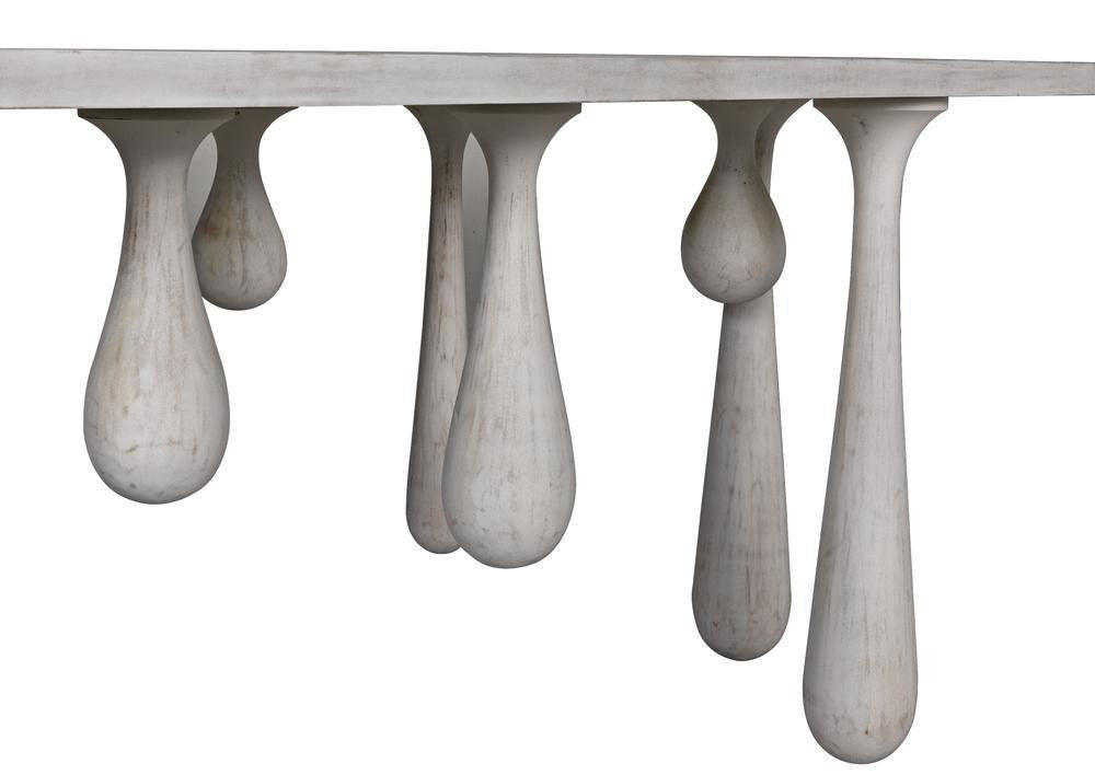 Noir Drop Console White Wash