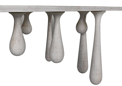 Noir Drop Console White Wash