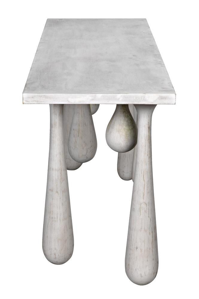 Noir Drop Console White Wash