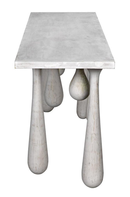 Noir Drop Console White Wash