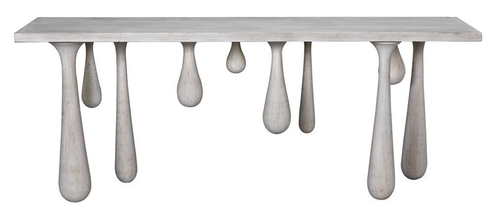 Noir Drop Console White Wash