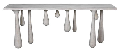 Noir Drop Console White Wash