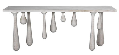 Noir Drop Console White Wash