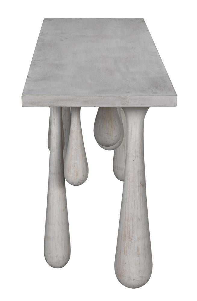 Noir Drop Console White Wash