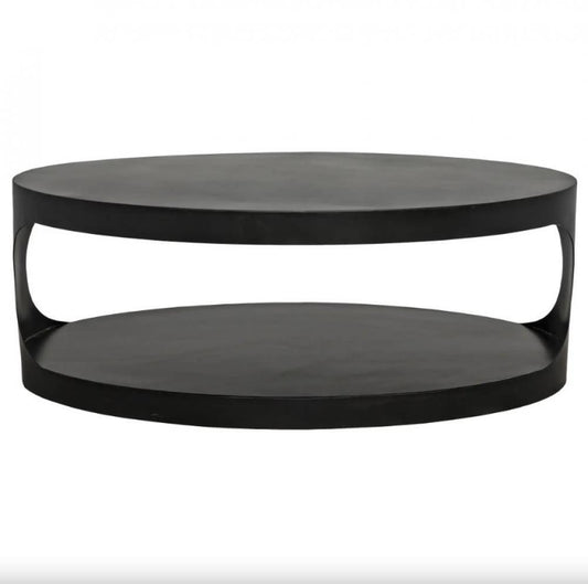 Noir Eclipse Oval Coffee Table