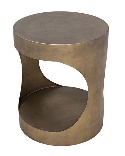 Noir Eclipse Side Table, Aged Brass, 26"H (GTAB302AB YUU6013MU7)