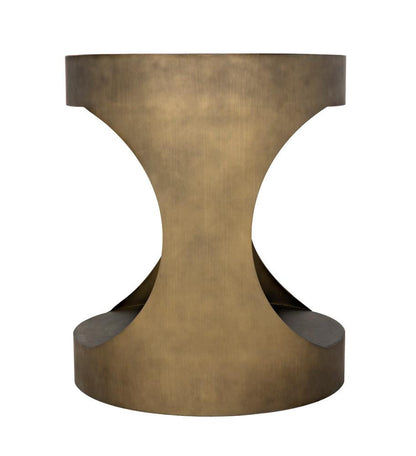 Noir Eclipse Side Table, Aged Brass, 26"H (GTAB302AB YUU6013MU7)