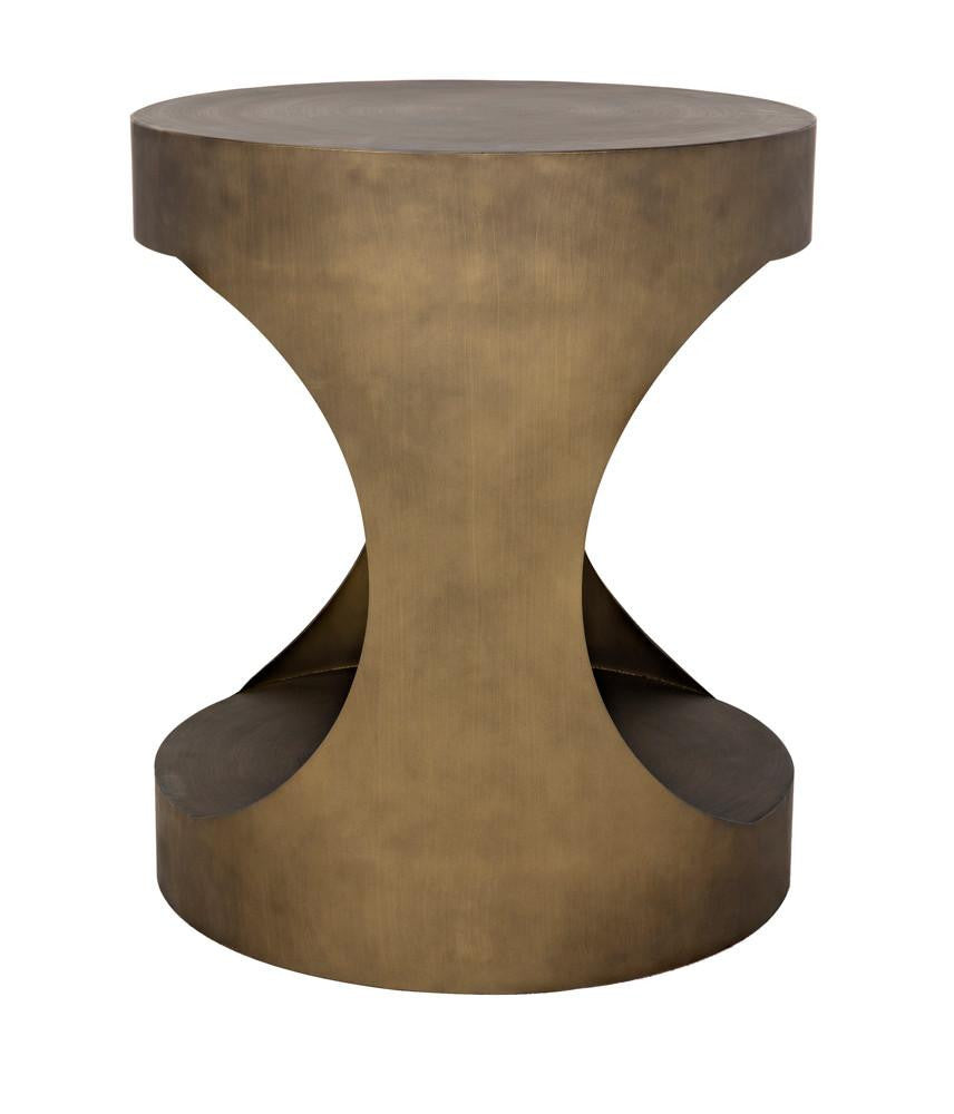 Noir Eclipse Side Table, Aged Brass, 26"H (GTAB302AB YUU6013MU7)