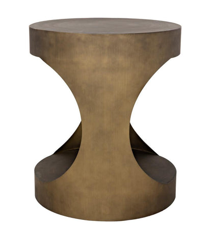 Noir Eclipse Side Table, Aged Brass, 26"H (GTAB302AB YUU6013MU7)