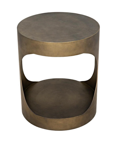 Noir Eclipse Side Table, Aged Brass, 26"H (GTAB302AB YUU6013MU7)