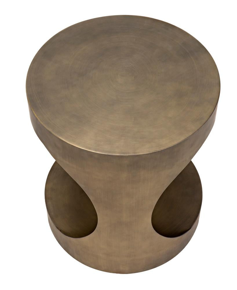 Noir Eclipse Side Table, Aged Brass, 26"H (GTAB302AB YUU6013MU7)