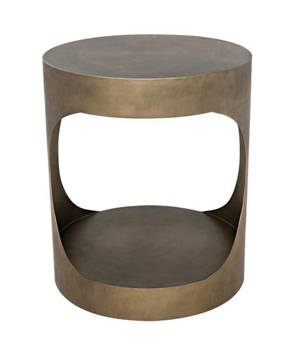Noir Eclipse Side Table, Aged Brass, 26"H (GTAB302AB YUU6013MU7)