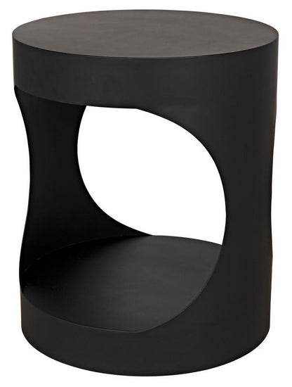 Noir Eclipse Side Table, Matte Black, 26"H (GTAB302MTB YUU6013MU6)