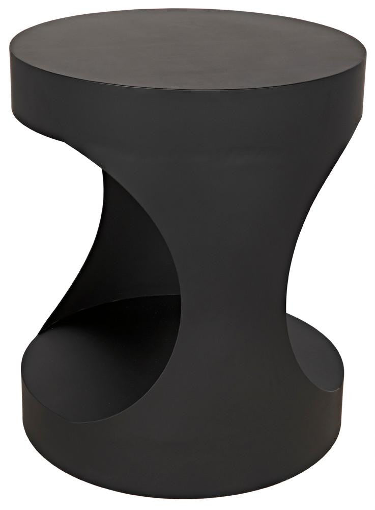 Noir Eclipse Side Table, Matte Black, 26"H (GTAB302MTB YUU6013MU6)