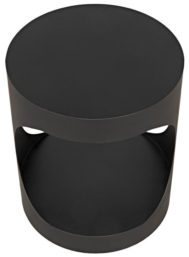 Noir Eclipse Side Table, Matte Black, 26"H (GTAB302MTB YUU6013MU6)